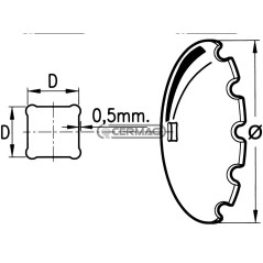 Zahnscheibenbrecher, Durchmesser 560 mm, quadratisch 41 mm, 56357 OFAS