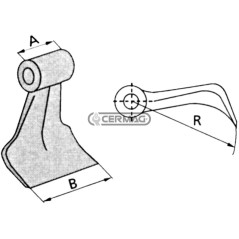 Mazza per trincia Diametro del foro 14.5 mm 57459 MadeinItaly