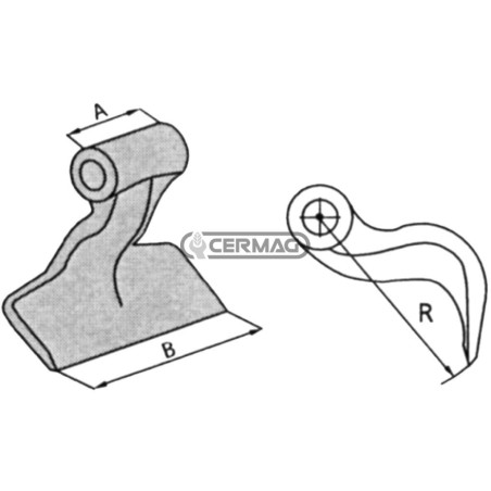 Mazza per trincia Diametro del foro 18.5 mm 57460 MadeinItaly