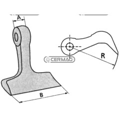 Mazza per trincia Diametro del foro 16.5 mm 57463 MadeinItaly