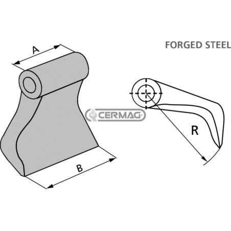 Mazza per trincia Diametro del foro 20.5 mm 57709 MadeinItaly