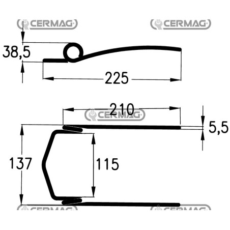Resorte de carrete para cosechadora combinada 55864 | NewgardenAgri.com
