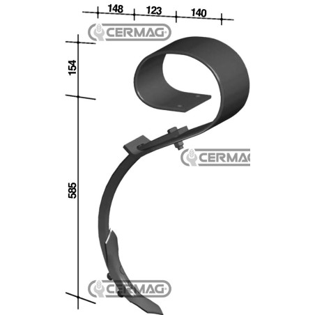 Muelle BF sin reja de arado 57170 BIANCHI | NewgardenAgri.com