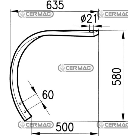 Muelle CHISEL sin reja de arado 55482 BIANCHI
