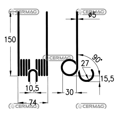 Muelle para colector autocargable 55583 | NewgardenAgri.com