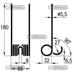 Muelle para colector autocargable 55584 | NewgardenAgri.com