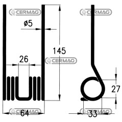 Muelle para colector autocargable 55588 | NewgardenAgri.com