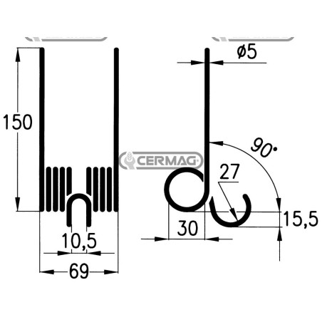 Muelle para colector autocargable 56429 | NewgardenAgri.com