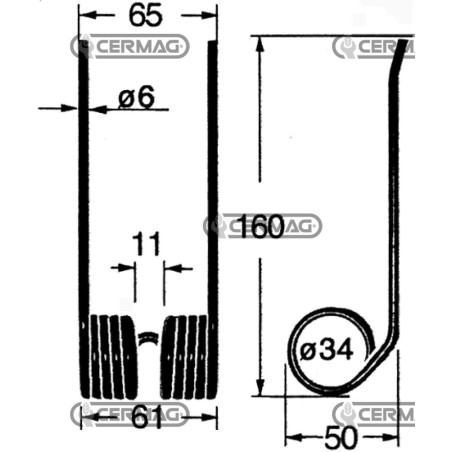 Muelle para colector autocargable 56663 | NewgardenAgri.com