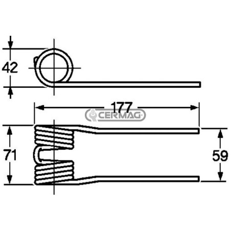 Muelle para colector autocargable 57687 | NewgardenAgri.com