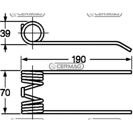 Muelle para colector autocargable 57689 | NewgardenAgri.com