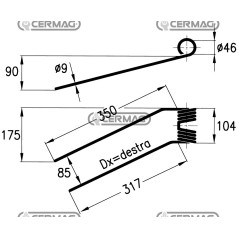 Muelle para pivote del lado derecho 55637 | NewgardenAgri.com