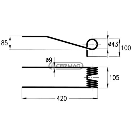 Muelle para andador 55873 | NewgardenAgri.com