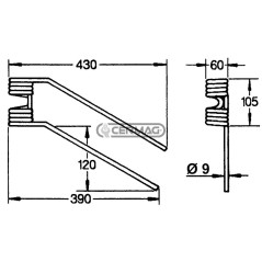 Muelle para pivote del lado derecho 56881 | NewgardenAgri.com