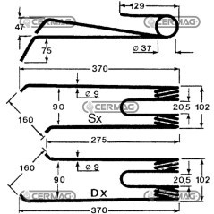 Muelle para pivote del lado derecho 56915 | NewgardenAgri.com