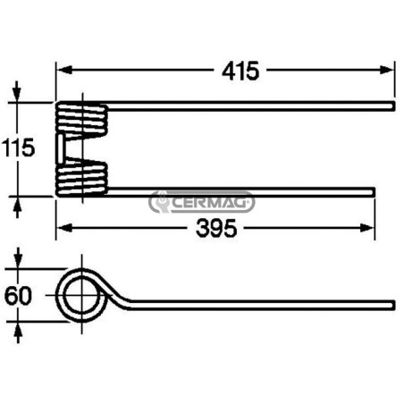 Muelle para pivote del lado derecho 57678 | NewgardenAgri.com