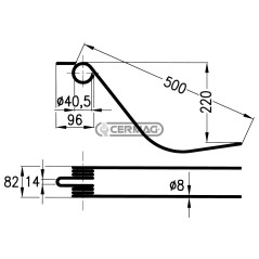 Dente a molla per giroandanatore 55640 | NewgardenAgri.com
