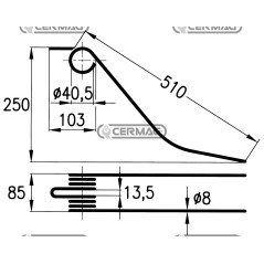 Dente a molla per giroandanatore 55645 | NewgardenAgri.com