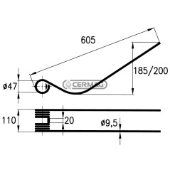 Dente a molla per giroandanatore 55646 | NewgardenAgri.com