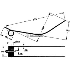 Dente a molla per giroandanatore 55662 | NewgardenAgri.com
