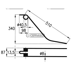 Dente a molla per giroandanatore 55666 | NewgardenAgri.com