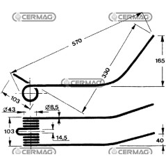 Dente a molla per giroandanatore 56635 | NewgardenAgri.com