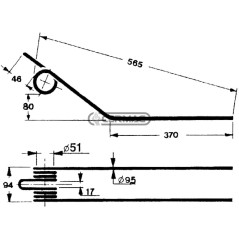 Spring tine for rotary rake 56639 | NewgardenAgri.com