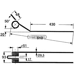 Spring tine for rotary rake 56640 | NewgardenAgri.com