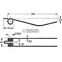 Dente a molla per giroandanatore 56642 | NewgardenAgri.com