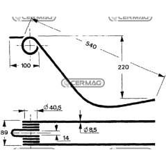 Dente a molla per giroandanatore 56644 | NewgardenAgri.com