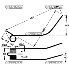 Dente a molla per giroandanatore 56645 | NewgardenAgri.com