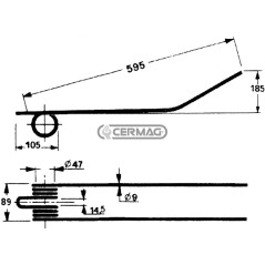 Dente a molla per giroandanatore 56648 | NewgardenAgri.com