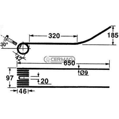 Dente a molla per giroandanatore 56652 | NewgardenAgri.com