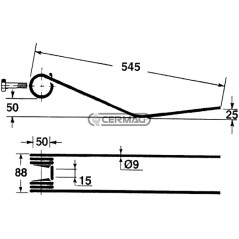 Spring tine for rotary rake 56653 | NewgardenAgri.com