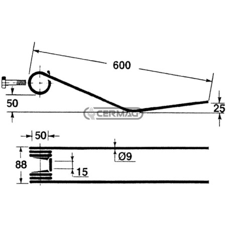 Dente a molla per giroandanatore 56654 | NewgardenAgri.com