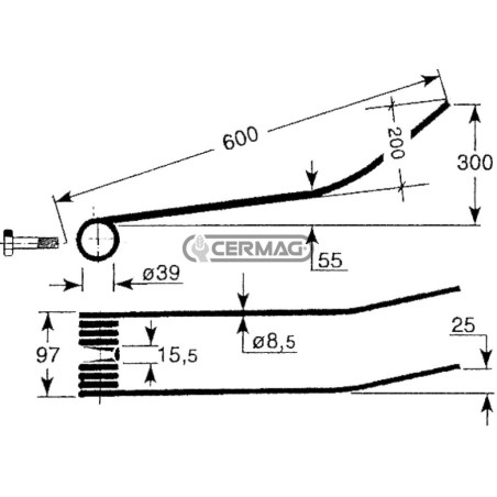 Dente a molla per giroandanatore 56918 | NewgardenAgri.com
