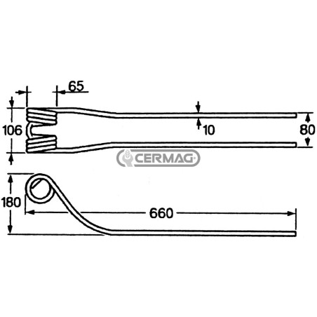 Dente a molla per giroandanatore 56920 | NewgardenAgri.com