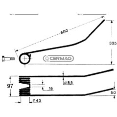 Dente a molla per giroandanatore 57256 | NewgardenAgri.com