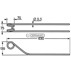 Dente a molla per giroandanatore 57435 | NewgardenAgri.com
