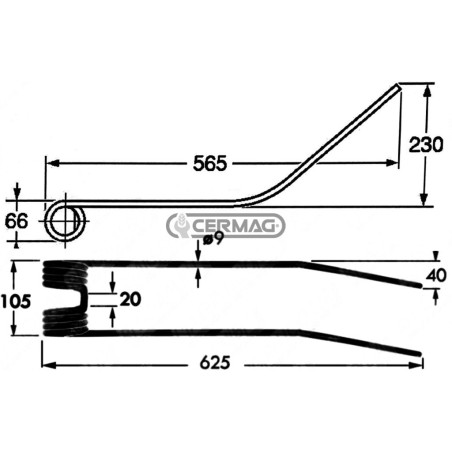 Dente a molla per giroandanatore 57473 | NewgardenAgri.com
