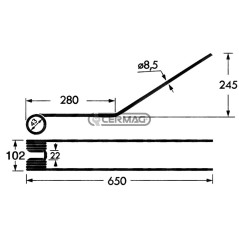 Spring tine for rotary rake 57475 | NewgardenAgri.com