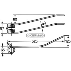 Dente a molla per giroandanatore 57647 | NewgardenAgri.com