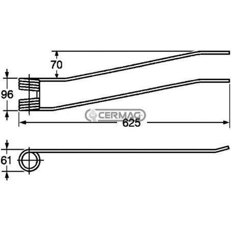 Dente a molla per giroandanatore 57682 | NewgardenAgri.com