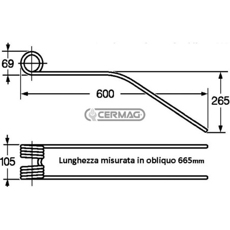 Dente a molla per giroandanatore 57683 | NewgardenAgri.com