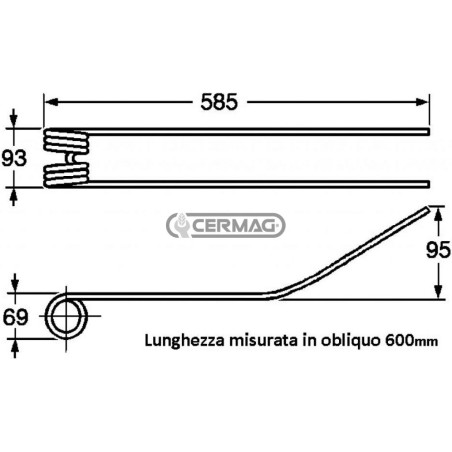 Dente a molla per giroandanatore 57684 | NewgardenAgri.com