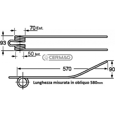Dente a molla per giroandanatore 57685 | NewgardenAgri.com