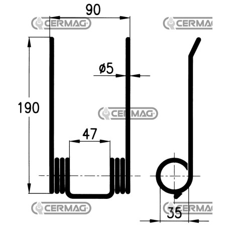Muelle para prensa de cosechadora 55572 | NewgardenAgri.com