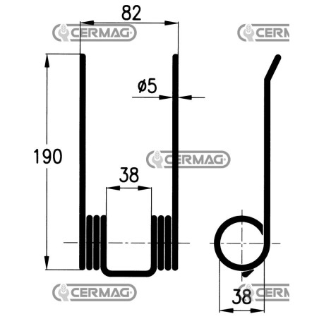 Muelle para prensa de cosechadora 55575 | NewgardenAgri.com