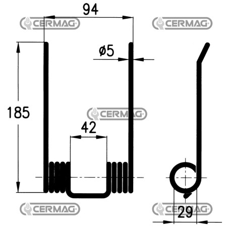 Muelle para empacadora cosechadora 55590 | NewgardenAgri.com
