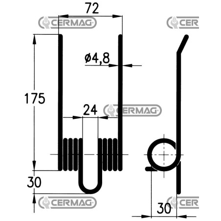 Muelle para prensa de cosechadora 55591 | NewgardenAgri.com